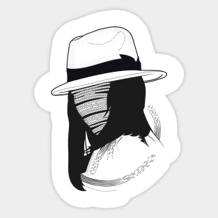 Black & white Elegant Art 15 Sticker